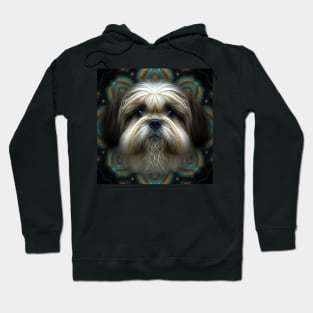 A Fractal Design of A Lhasa Apso Hoodie